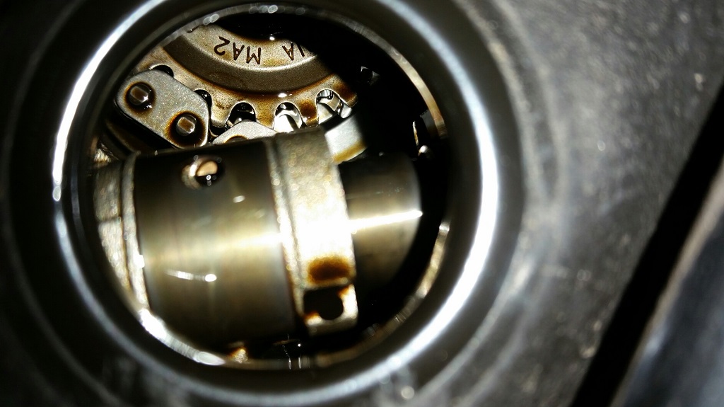das ist eine gelängte Kette und ein ausgefahrener Spanner