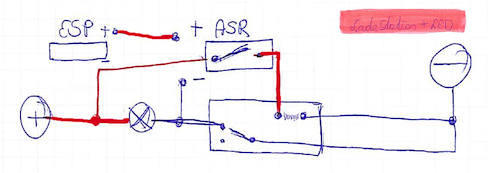 _<br />Plan mit LED Beleuchtung des Tasters, inkl. der Helligkeit der gesamten Konsole.<br /><br />Umgedrehter Plan.<br />Licht hängt direkt am PLUS.<br />Der Rest zur Masse.